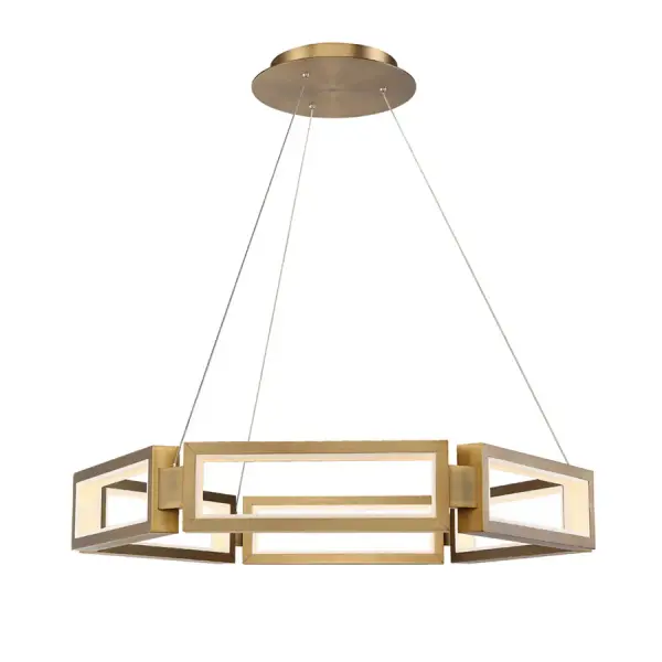 Mies 36" LED Hexagonal Chandelier