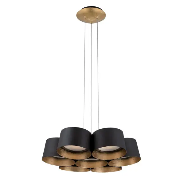 Marimba 18" LED Chandelier in Gold Leaf/Bronze