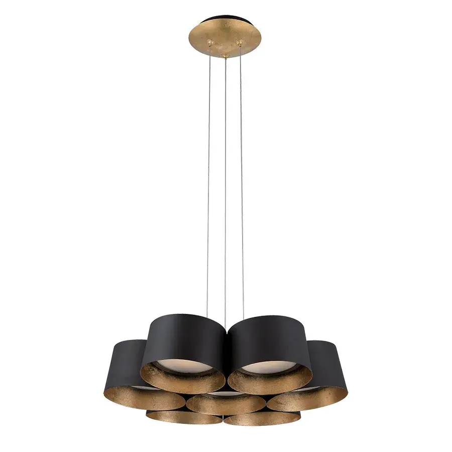 Marimba 18" LED Chandelier in Gold Leaf/Bronze
