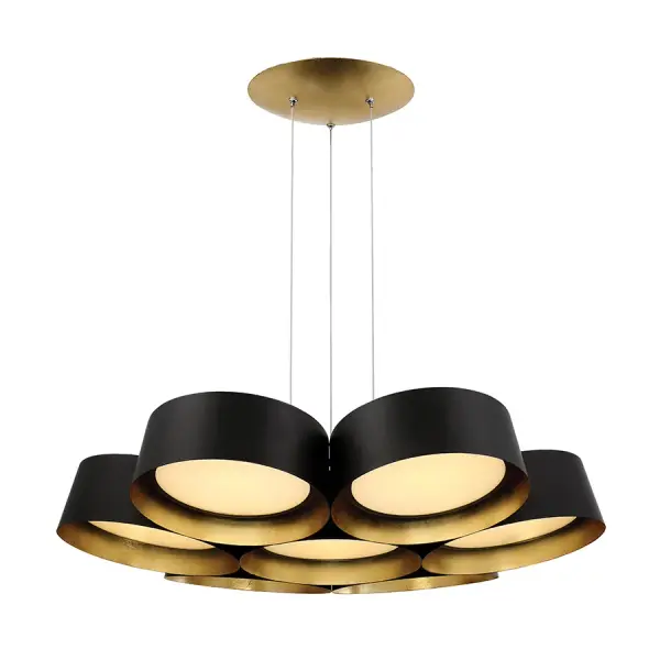 Marimba 34" LED Chandelier in Gold Leaf/Bronze