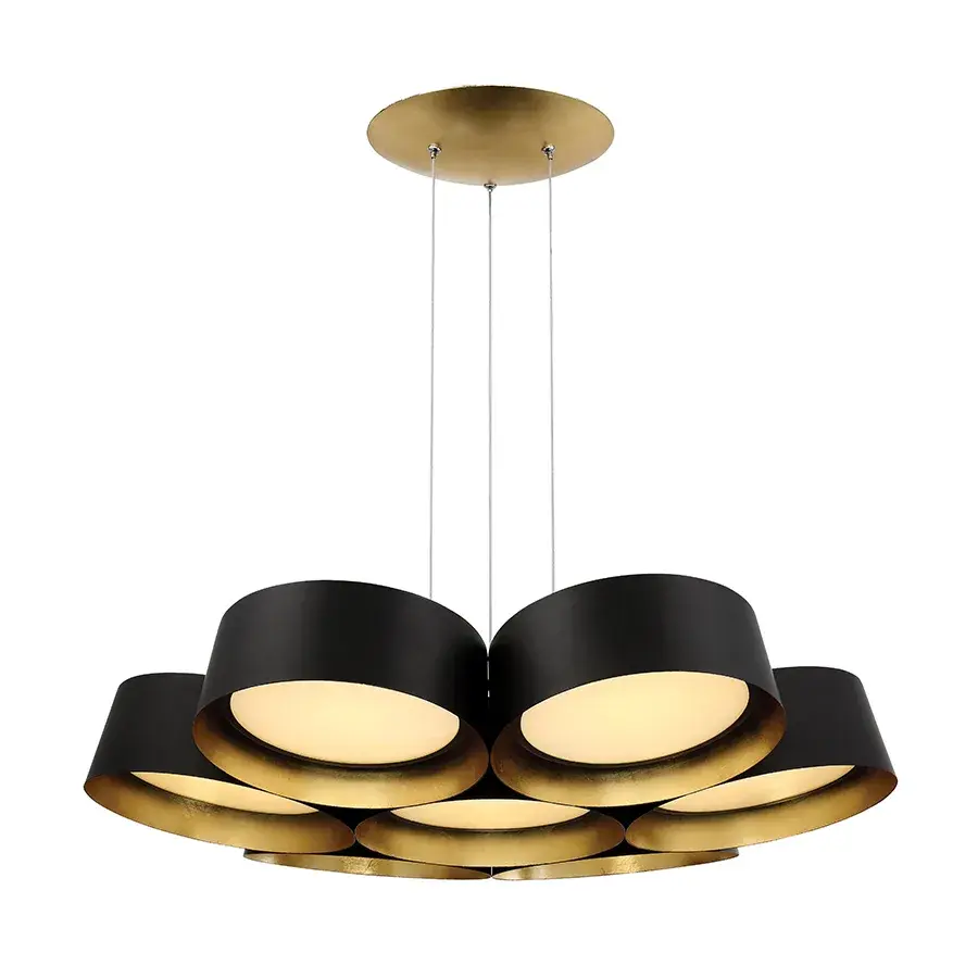 Marimba 34" LED Chandelier in Gold Leaf/Bronze