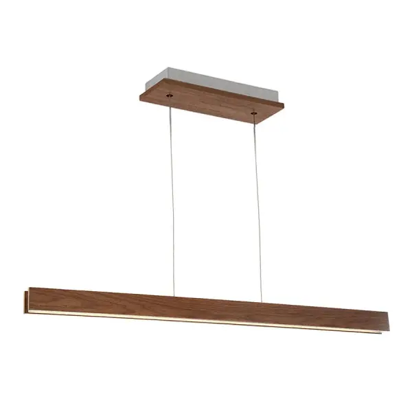 Drift 56" LED Linear Pendant in Dark Walnut