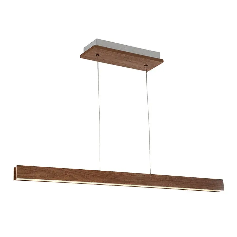 Drift 56" LED Linear Pendant in Dark Walnut