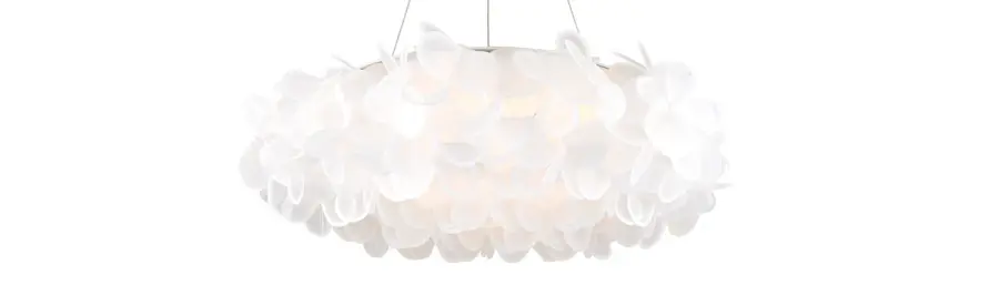 Fluffy 33" LED Chandelier in Brushed Nickel