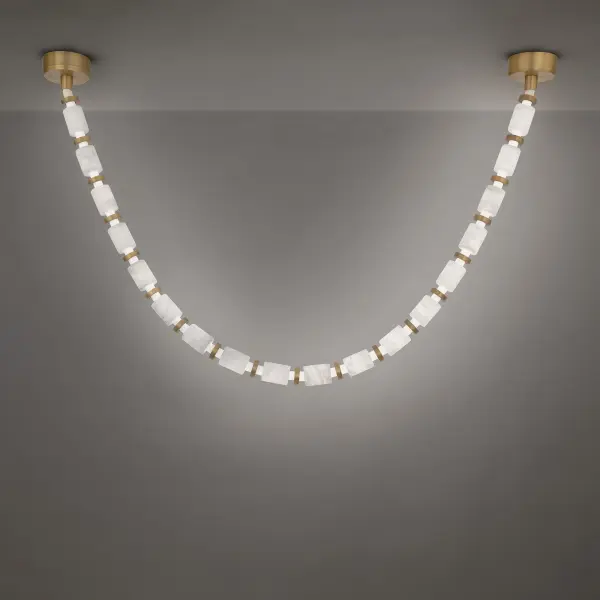 Entice 93" LED Chandelier in Aged Brass