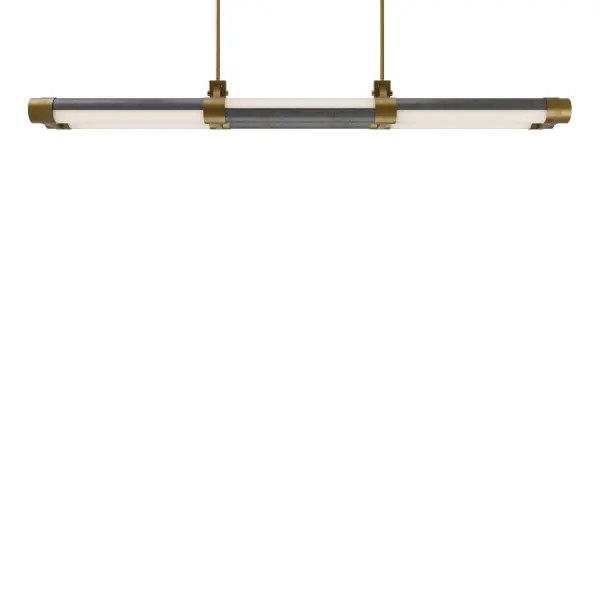 The Catania combines dramatic black basalt stone with etched glass and aged brass hardware in a sophisticated 48-inch linear design. Each segment rotates 180 degrees for customizable styling, while integrated color-adjustable LEDs provide versatile illumination.