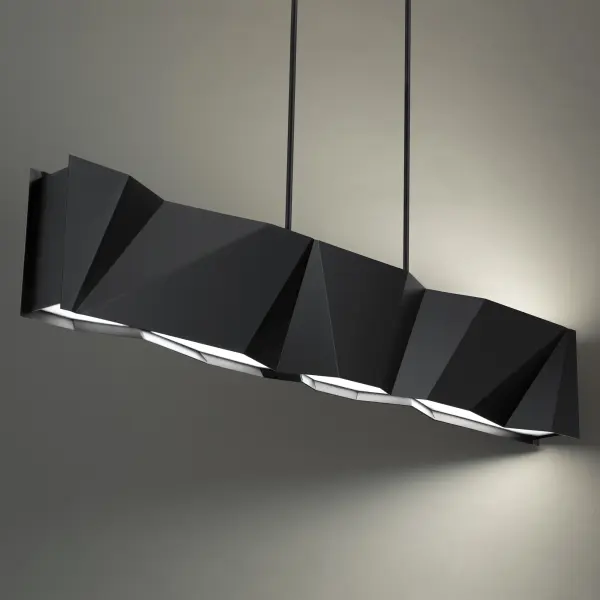 The Intrasection combines architectural clean lines with exceptional functionality. Its 56-inch span and 9,846 lumens of high-CRI LED light make it perfect for large dining tables and kitchen islands, while the sleek aluminum construction adds contemporary sophistication.