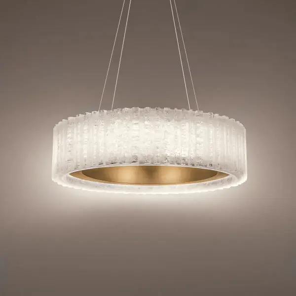 Rhiannon 28" LED Chandelier in Aged Brass
