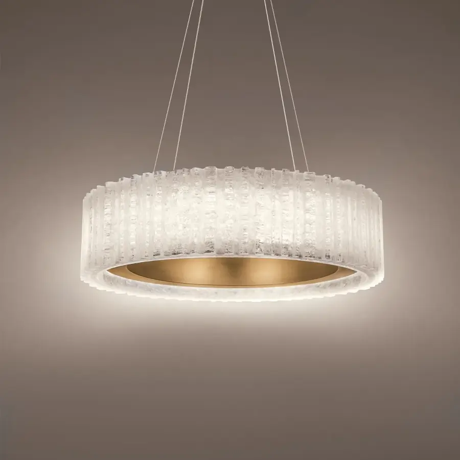 Rhiannon 28" LED Chandelier in Aged Brass