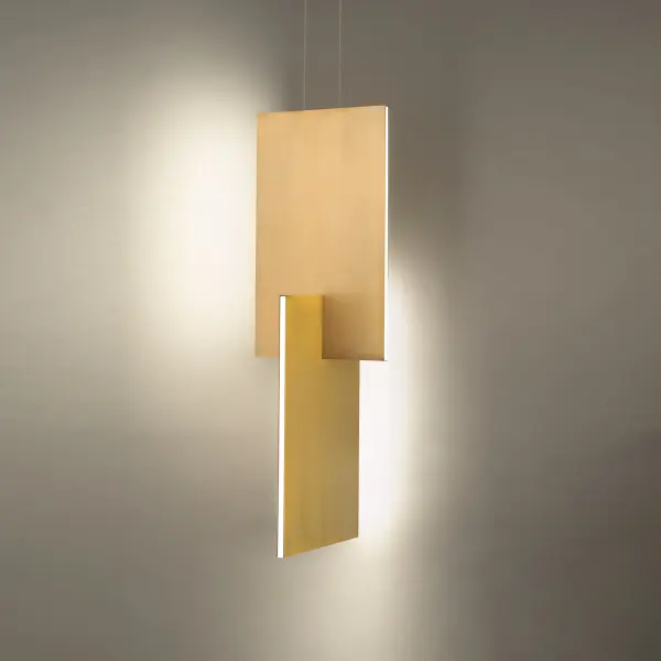 Amari 32" LED Pendant Light in Aged Brass