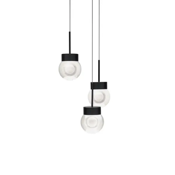 This contemporary multilight pendant combines minimalist design with artistic flair through laser-etched glass orbs. High-efficiency LED technology delivers 1,411 lumens with excellent color rendering, while the compact 12-inch profile suits smaller spaces perfectly.