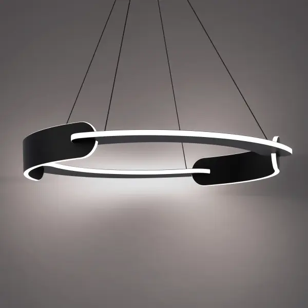 The Ilios pendant delivers sophisticated minimalist style with a 32-inch illuminated ring design. High-quality LED modules provide excellent color rendering (CRI 90) and energy efficiency, making it perfect for modern dining spaces and entryways.