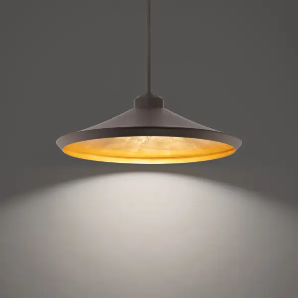 Alfa 24" LED Pendant Light in Bronze & Gold Leaf