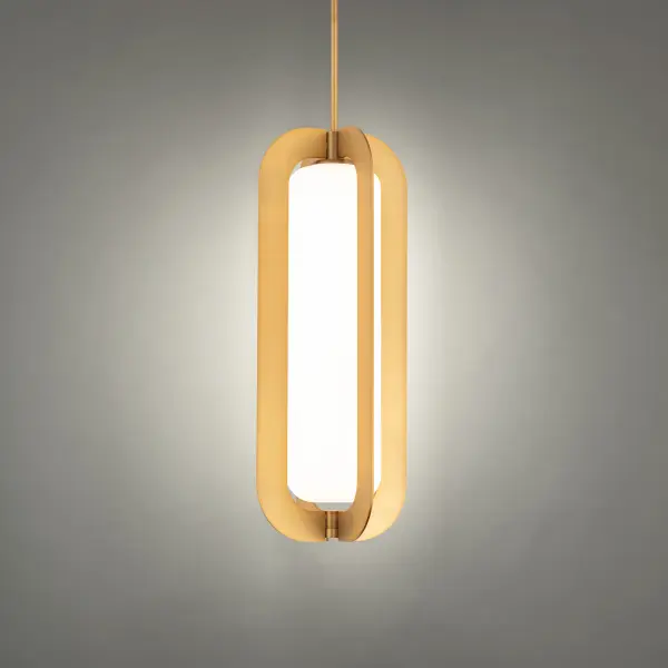Echelon 22" LED Pendant Light in Aged Brass