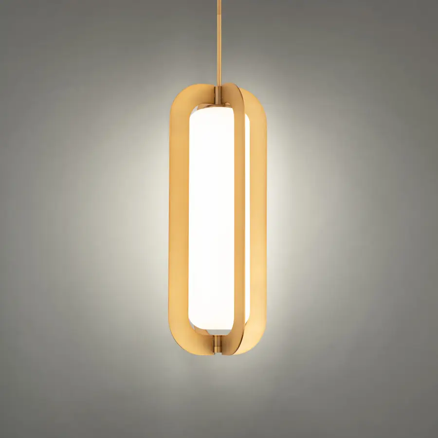 Echelon 22" LED Pendant Light in Aged Brass