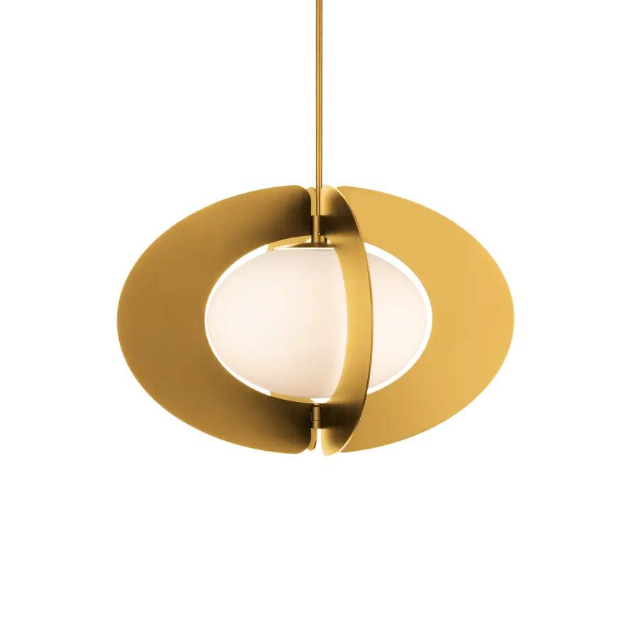 Echelon 24" LED Pendant Light in Aged Brass