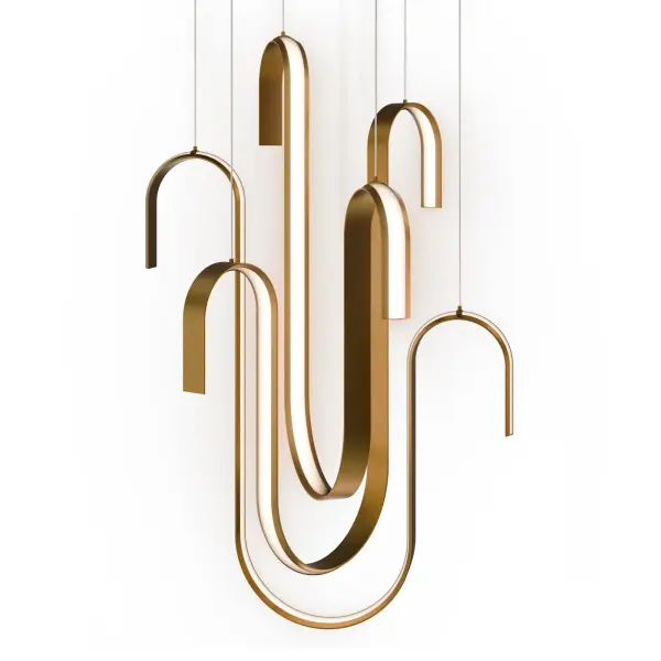 The Seahorse Pendant transforms lighting into art with its fluid, cascading silhouette crafted from luminous silica. This 40-inch sculptural fixture delivers 5,297 lumens with 4CCT selectable technology, offering complete control over ambiance while making a bold architectural statement in contemporary spaces. - alternate view