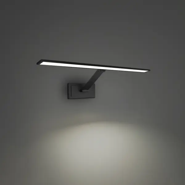 The Diver picture light combines minimalist design with practical functionality, offering uniform LED illumination with selectable color temperatures. Its slim profile and adjustable head make it ideal for showcasing artwork.
