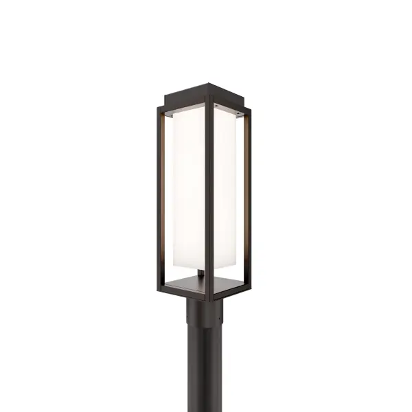 The Framed post light delivers clean, modern design with its minimalist aluminum frame and tempered glass enclosure. High-quality 3000K LED provides warm, inviting light with excellent color rendering for outdoor spaces.