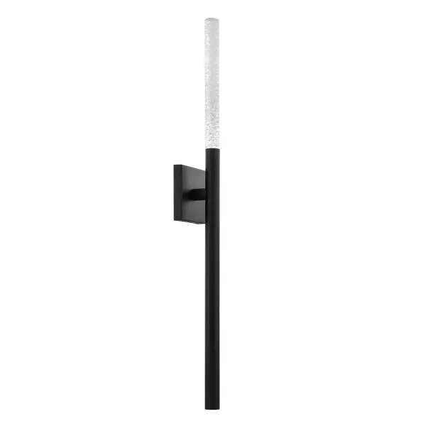 The Magic Wall & Bath Light combines contemporary minimalism with glamorous crystallized art glass. Its 32-inch vertical profile and dual-end LED illumination create a striking modern statement perfect for upscale bathrooms and hallways.