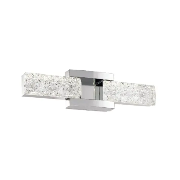 The Sofia vanity light combines hand-cut crystal with polished nickel hardware for a luxurious, jewelry-inspired design. High-CRI LEDs deliver flattering, functional light perfect for grooming tasks while the sparkling crystals add elegance.
