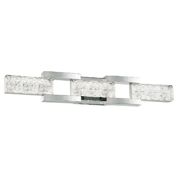 The Sofia transforms bathrooms into luxurious sanctuaries with hand-cut crystal and polished nickel hardware. High-CRI LEDs deliver flattering, functional light perfect for grooming tasks while the sparkling design adds Hollywood glamour.