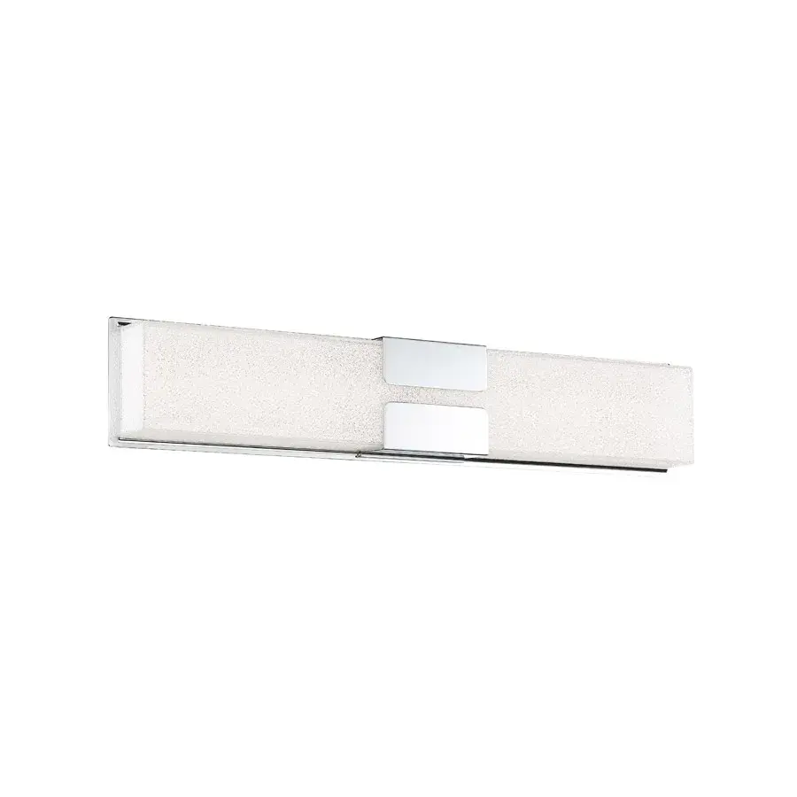 Sophisticated Crystal-Effect Vanity Light with Modern Chrome Elegance