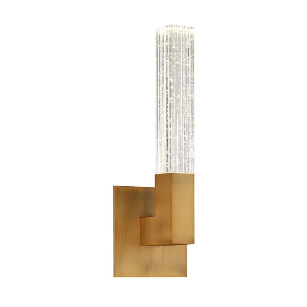 The Cinema Wall & Bath Light combines Hollywood glamour with modern efficiency. Its V-cut seeded crystal glass creates stunning light diffusion while high-performance LEDs deliver 544 lumens at 3500K. Perfect for vanities and powder rooms.