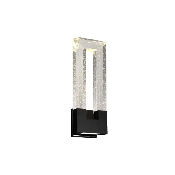 The Chill Wall & Bath Light combines solid crystal construction with seeded bubble detailing for a luxurious, shimmering effect. Perfect for upscale bathrooms, lobbies, or hallways, this 18-inch sconce delivers 709 lumens of warm 3000K light with exceptional 90 CRI color rendering.