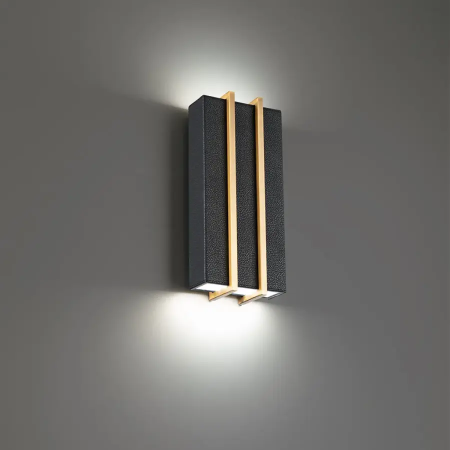 Poet 12" LED Wall Sconce in Black & Aged Brass
