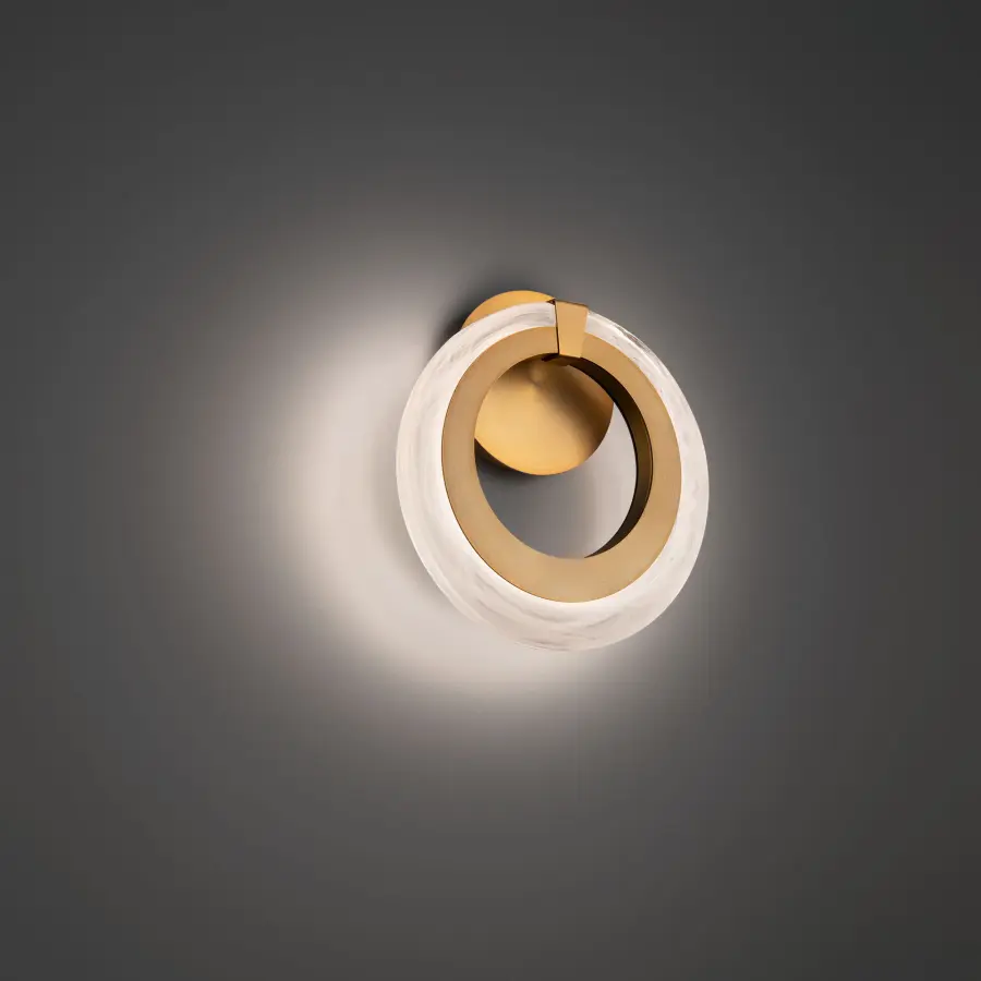 Serenity 11" LED Wall Sconce in Aged Brass