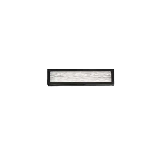 The Shock Waves vanity light transforms bathroom lighting with its fluid oceanic design. Integral LEDs backlight rippling art cast glass for a moonlight-on-water effect. At 38" wide, it's ideal for double vanities.