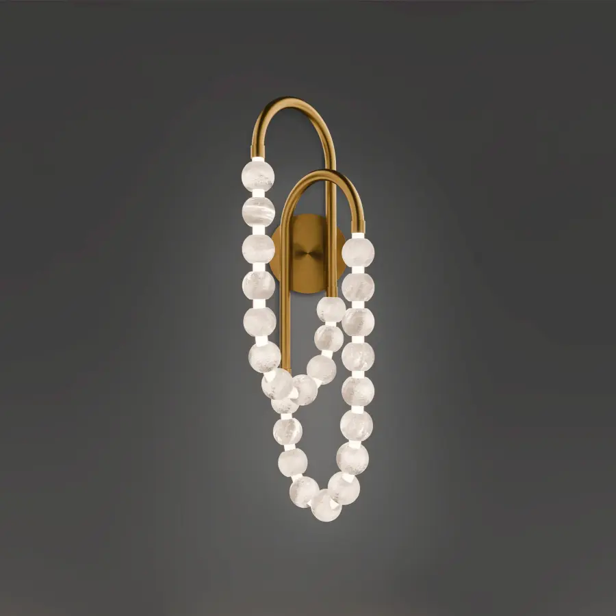 Parel 27" LED Wall Sconce in Aged Brass - Image 1