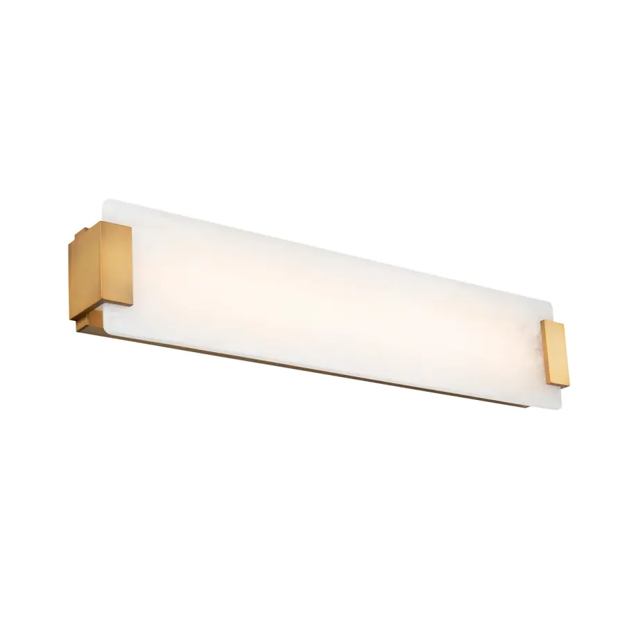 Quarry 28" LED Bath Vanity Light in Aged Brass