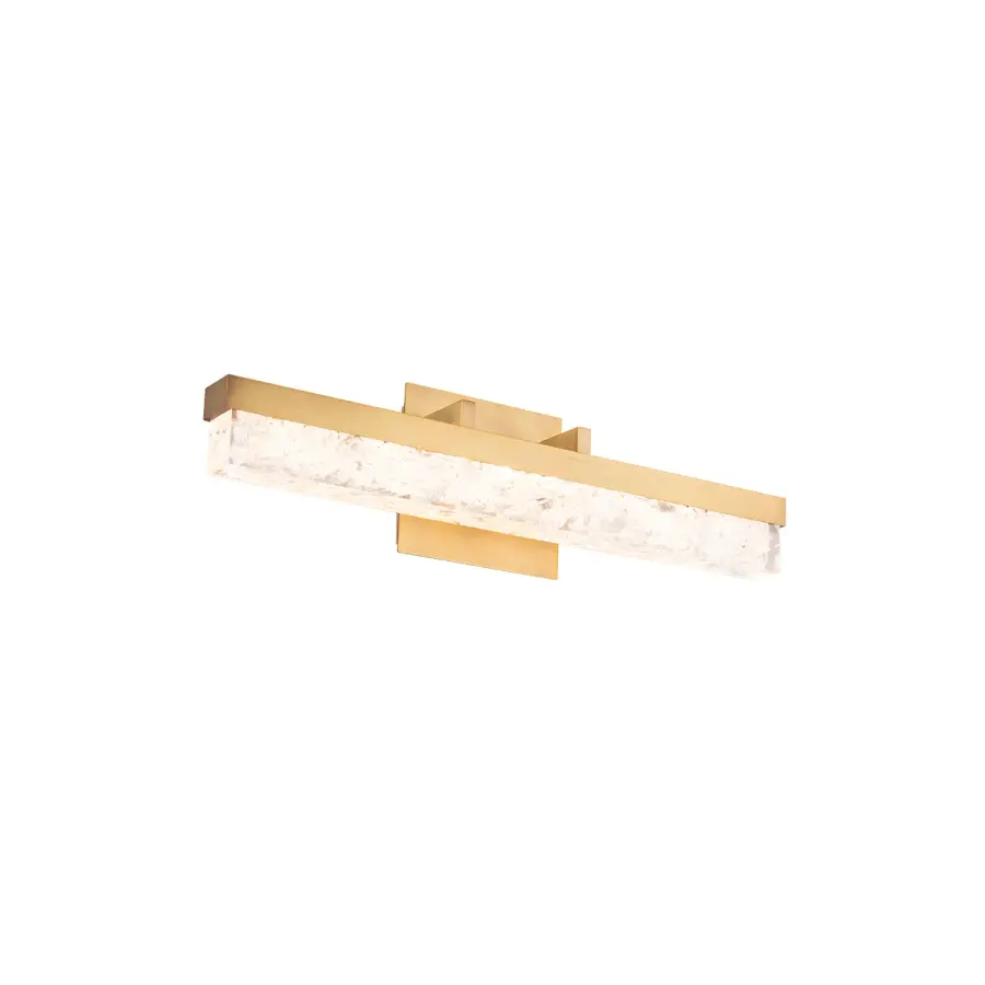 Minx 21" LED Vanity Light in Aged Brass