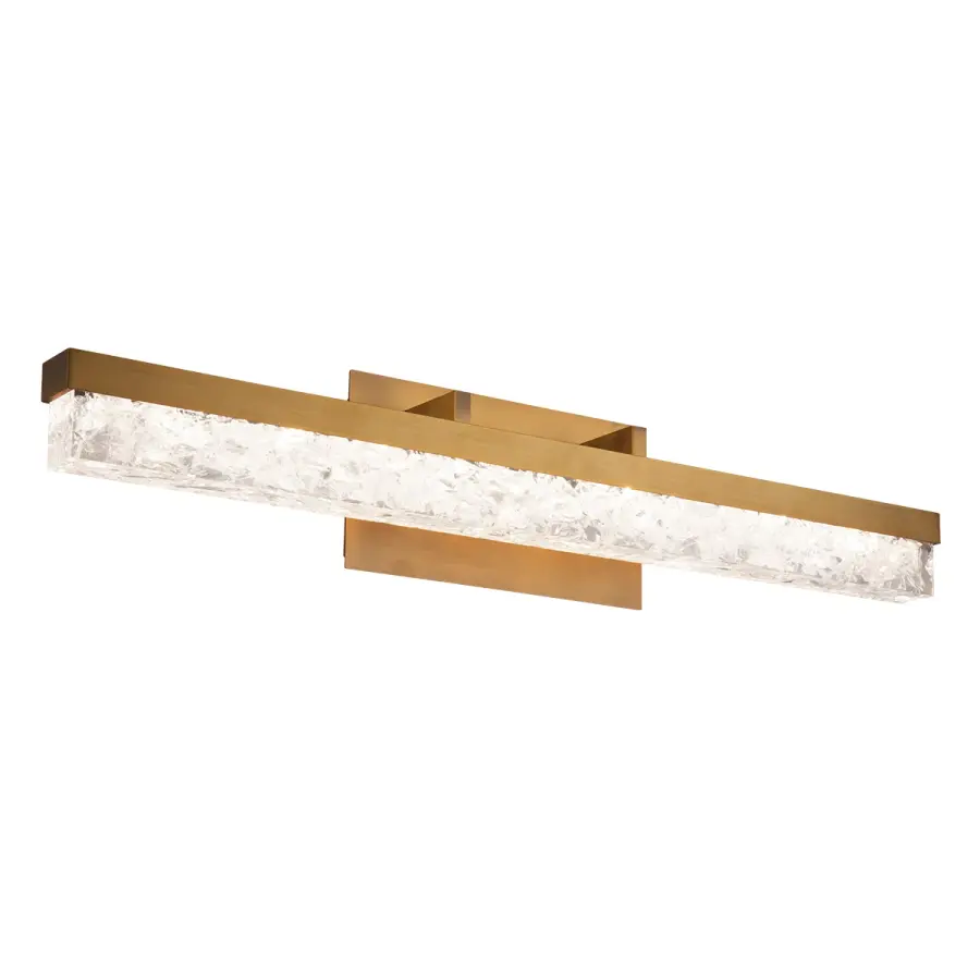 Minx 29" LED Vanity Light in Aged Brass