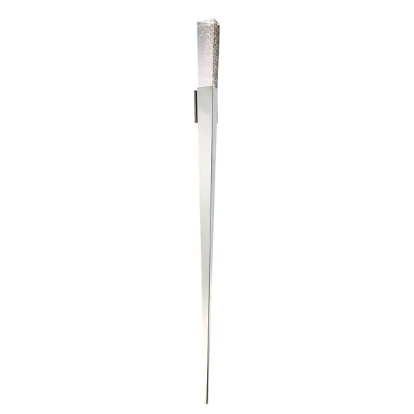 The Elessar makes a bold architectural statement with its impressive 70-inch height and sophisticated dual-lighting design. Seeded crystal sparkles beautifully while rear-mounted LEDs create ambient wall wash for layered illumination.