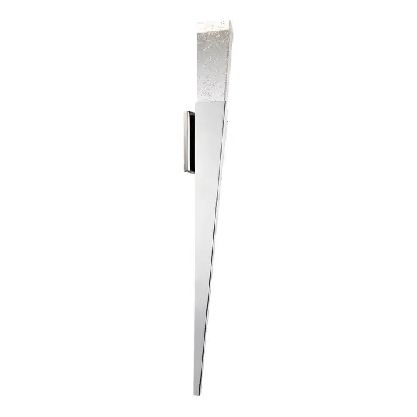 The Elessar makes a bold architectural statement with its 34-inch vertical profile, combining seeded crystal sparkle with energy-efficient LED indirect lighting. Perfect for modern commercial and luxury residential spaces.