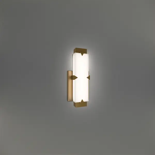 The Carlisle wall sconce combines modern geometric shapes with functional LED lighting. Its rectilinear frame with triangular accents creates visual interest while the integrated LED bar delivers warm, energy-efficient light.