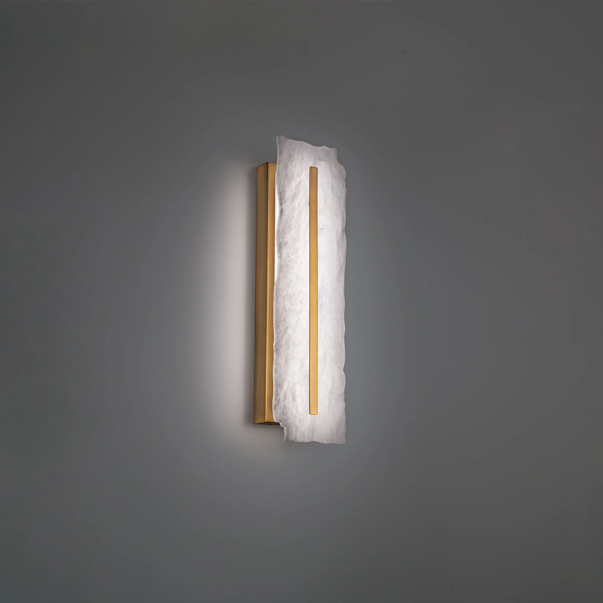 Taffeta 18" Raw Edge Quartz Wall Sconce