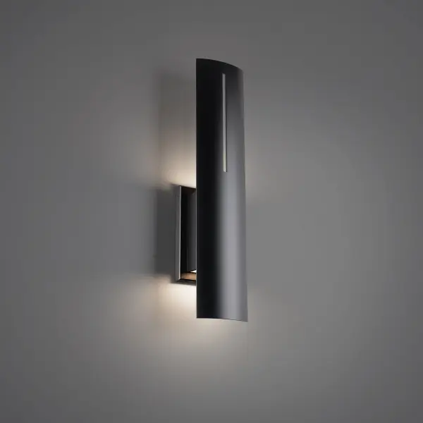 The Aegis outdoor wall sconce combines modern minimalist design with powerful LED performance. At 20" tall, it makes a bold architectural statement while delivering 1146 lumens of warm 3000K light with excellent 90 CRI color rendering.