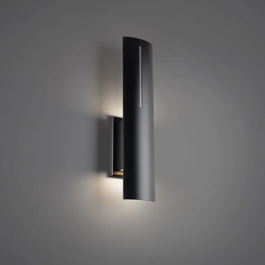 Sleek Modern Shield: Tall LED Sconce with Exceptional Light Output