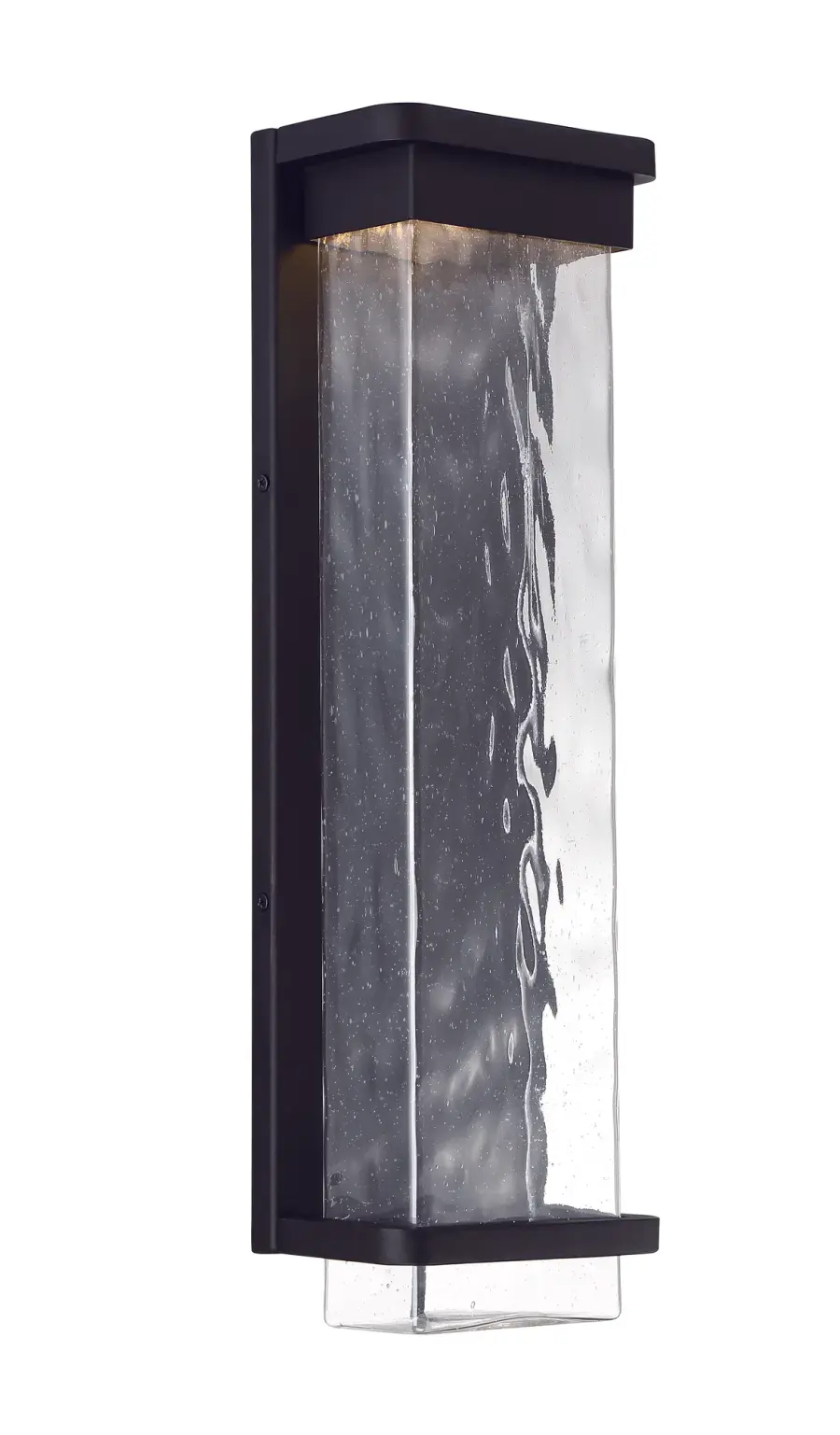 Elegant Indoor-Outdoor LED Sconce with Stunning Hammered Glass Effect