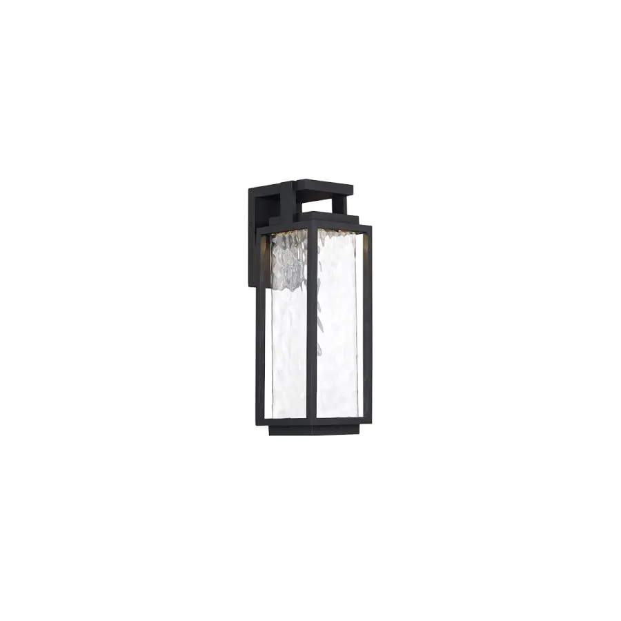 Striking 25" LED Wall Sconce with Hammered Glass & Modern Design