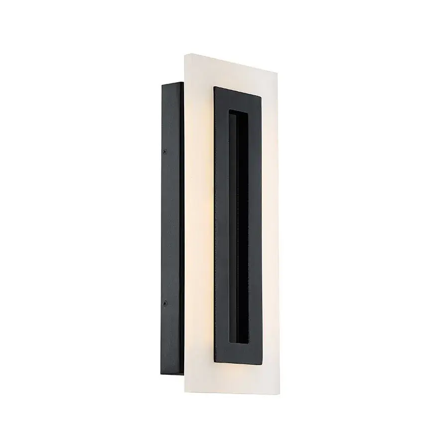 Sleek Edge-Lit LED Sconce for Indoor & Outdoor Versatility