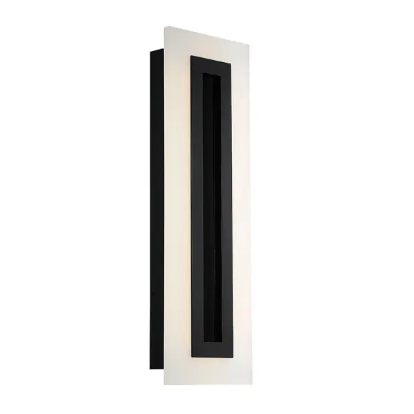 The Shadow wall sconce delivers smooth, even illumination through advanced edge-lit LED technology in a minimalist design. Its versatile mounting options and weather-resistant construction make it ideal for both interior and exterior applications.