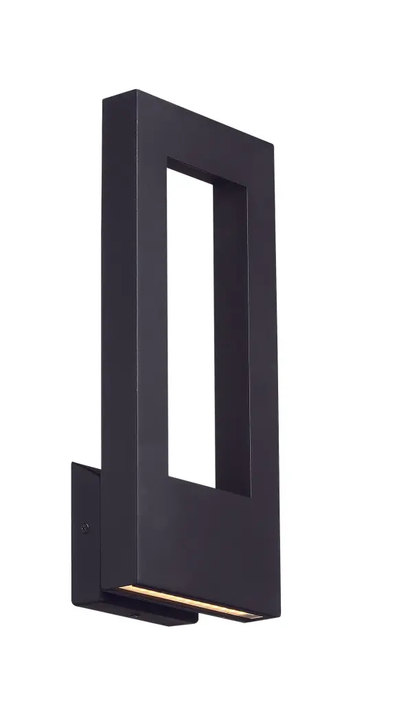 The Twilight outdoor wall sconce delivers glare-free LED illumination with both ambient and downlighting for safety and architectural accent. Its modern minimalist design features indirect lighting that creates a twilight effect.