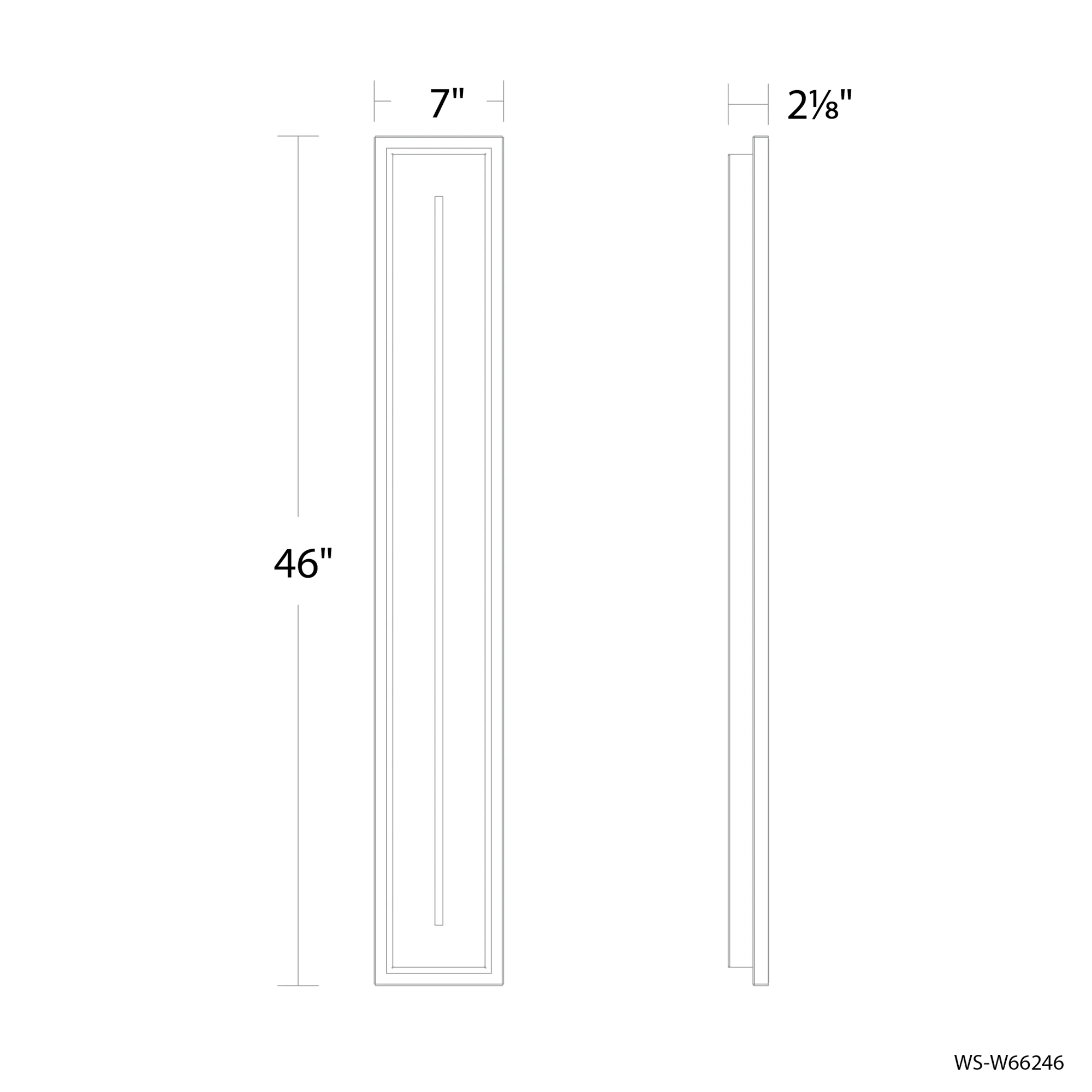 Midnight 46" LED Outdoor Wall Sconce