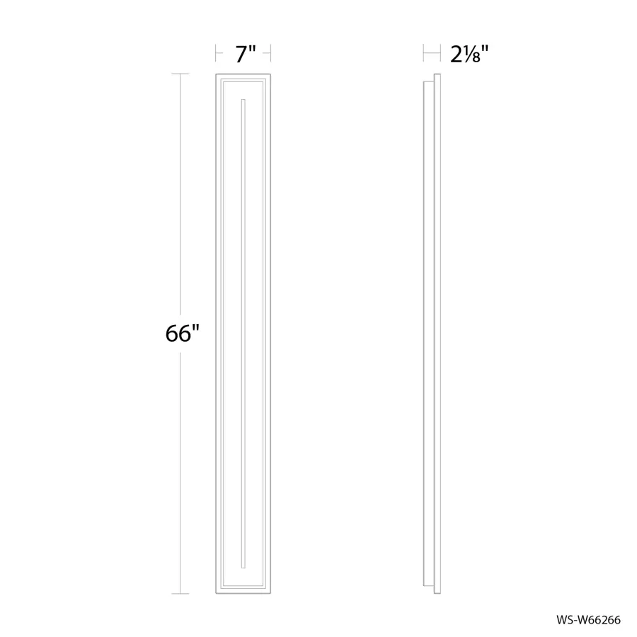 Bold 66" Minimalist LED Wall Sconce for Dramatic Outdoor Facades