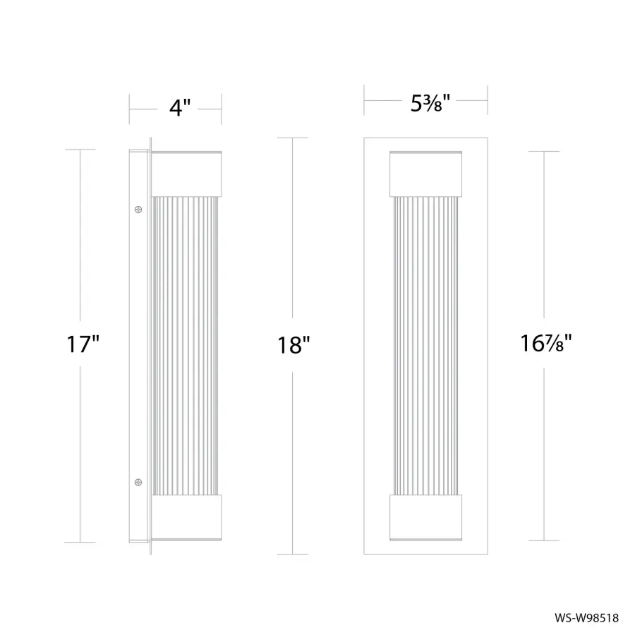 Chyzel 18" Outdoor Wall Sconce